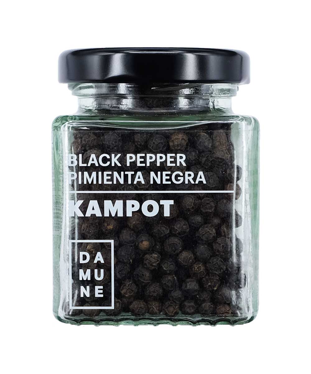 DAMUNE Schwarzer Kampot Pfeffer, 60g