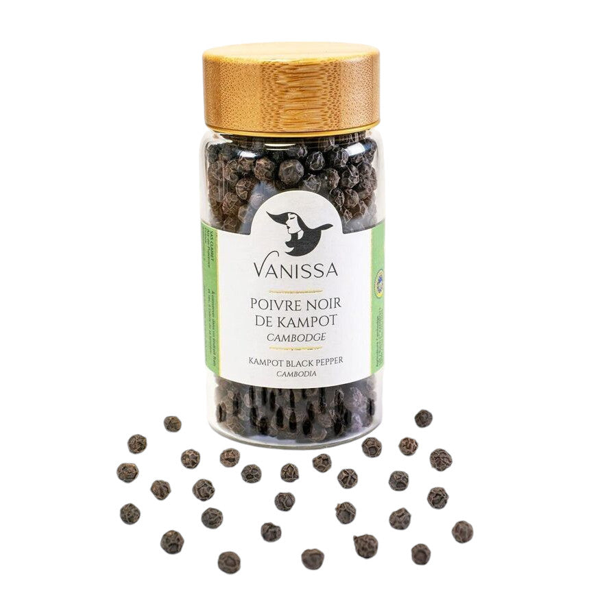 Vanissa Schwarzer Kampot-Pfeffer – Kambodscha, 60 g