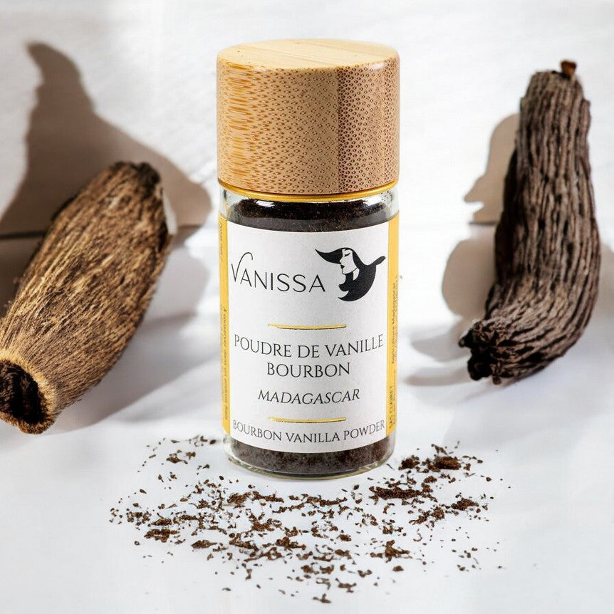 Vanissa Bourbon-Vanillepulver 100 % gemahlene Bohne – Madagaskar, 10 g